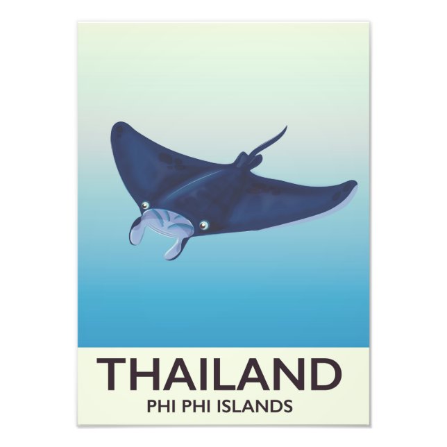 Thailands Phi Phi-öarnas reseaffisch Fototryck (Framsidan)