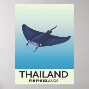 Thailands Phi Phi-öarnas reseaffisch Poster