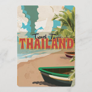Thailands reseaffisch för Bröllop Inbjudningar