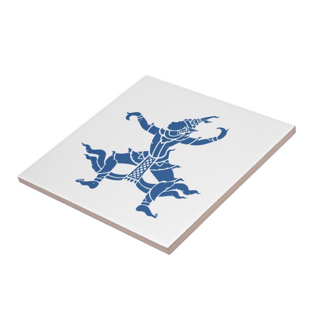 Thailändsk dansare ⚠ Thailand Skylt ⚠ Kakelplatta (Sidan)