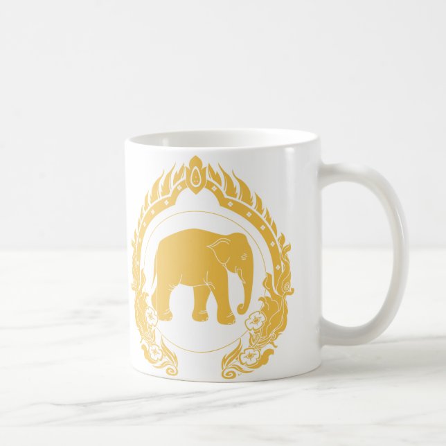 Thailändsk elefant kaffemugg (Höger)