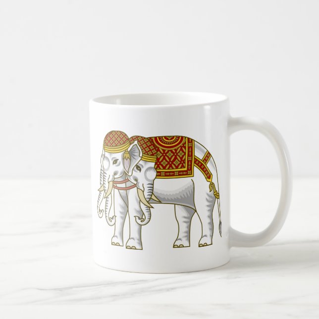 Thailändsk Erawan vitelefant Kaffemugg (Höger)