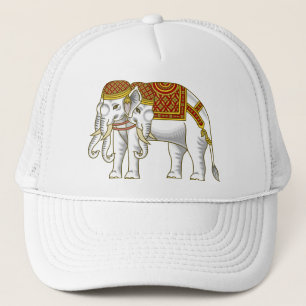 Thailändsk Erawan vitelefant Truckerkeps