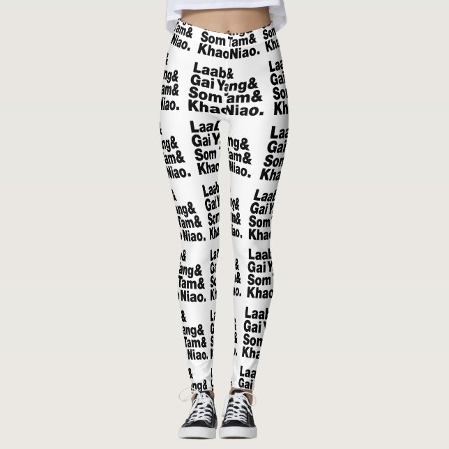 Thailändsk Isaan-gatumat Leggings (Framsida)