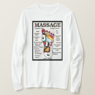 Thailändsk karta för Reflexology för fotmassage T-shirt