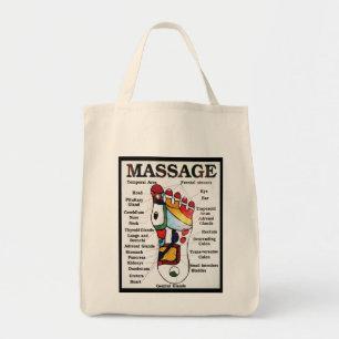 Thailändsk karta för Reflexology för fotmassage Tygkasse