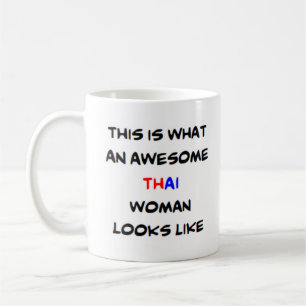 Thailändsk kvinna, fantastisk kaffemugg