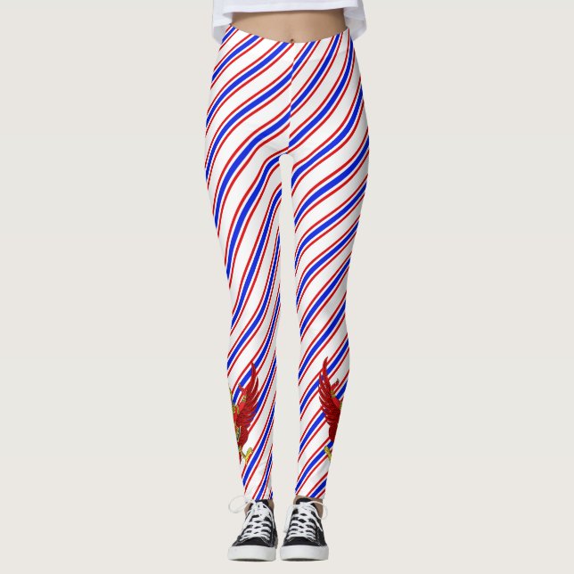 Thailändsk randflagga leggings (Framsida)