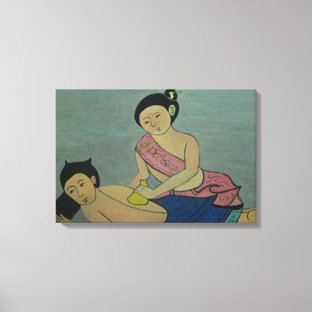 Thailändsk traditionell massage canvastryck (Framsida)