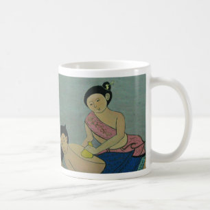 Thailändsk traditionell massage kaffemugg