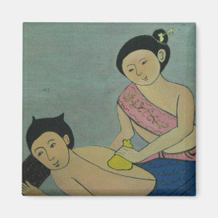 Thailändsk traditionell massage magnet