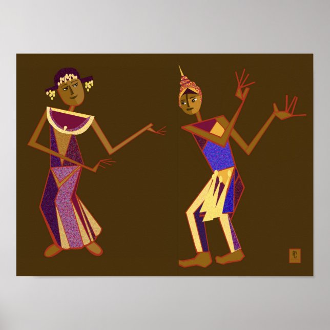 Thailändska dansare poster (Framsidan)