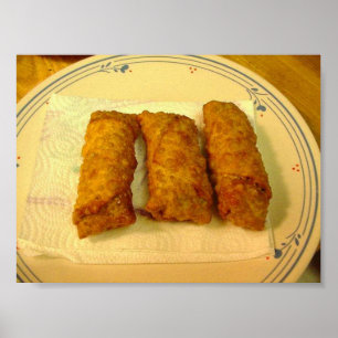 Thailändska fega Eggrolls Poster