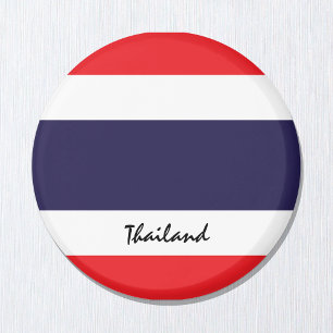 Thailändska flagga och Thailand - resor/sportfant Magnet