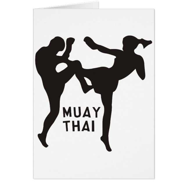 Thailändska Muay Hälsningskort (Framsidan)