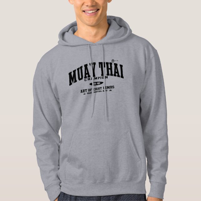 Thailändska Muay Sweatshirt Med Luva (Framsida)