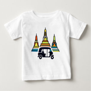 Thailändska tempel och tuk tukar t shirt