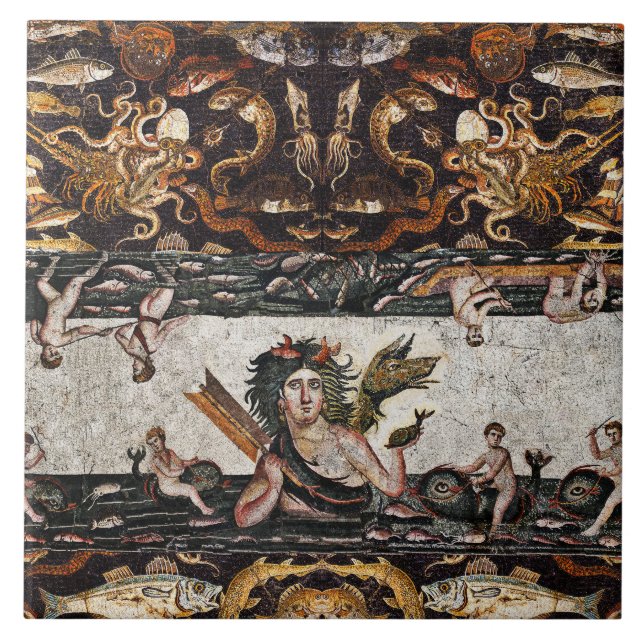 THALASSA SEA GODDESS,SNAKE DRAGON,DOLFINS,FISK KAKELPLATTA (Framsidan)
