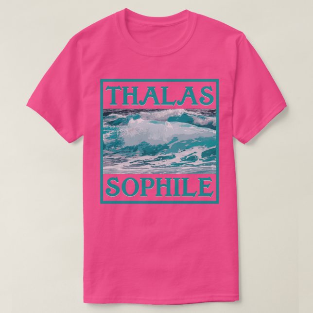 THALASSOPHILE HAVA OCEAN SJÖFART VÅGAR T SHIRT (Design framsida)