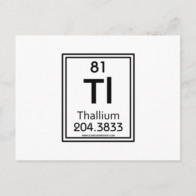 Thallium 81 vykort (Framsida)