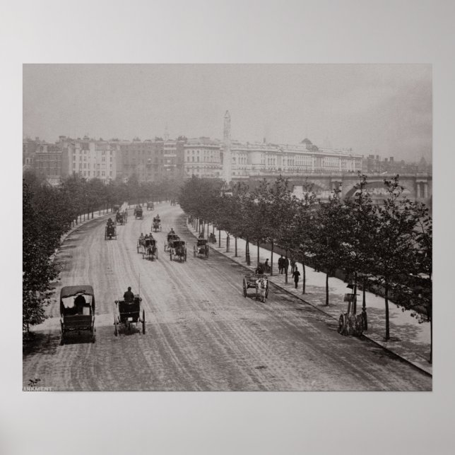 Thames Embankment (sepia-foto) Poster (Framsidan)