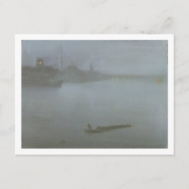 Thames - Nocturne in Blue and Silver, c.1872/8 (oi Vykort (Framsida)