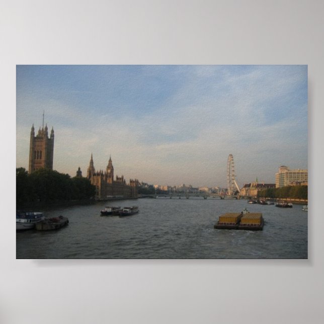Thames River, London, oktober 2005 Poster (Framsidan)