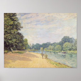 Thames with Hampton Church, 1874 Poster