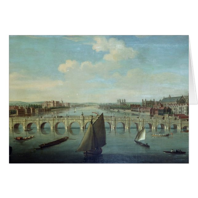 Thamesen på Westminster Hälsningskort (Framsidan Horizontal)