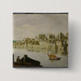 Thamesen på Westminster trappor, c.1630 (olja på Knapp