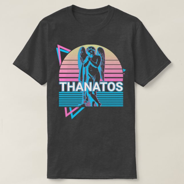 Thanatos Grekiske Gud Ancient Grekisk Mythology Re T Shirt (Design framsida)