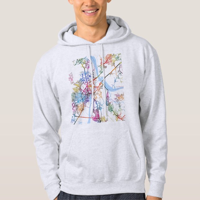 Thane Maharashtra Karta Hoodie (Framsida)