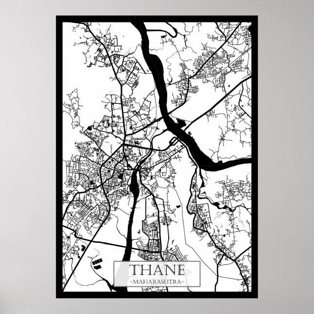 Thane Maharashtra Karta Poster (Framsidan)