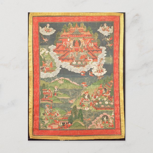 Thangka av Amitabhas paradise Vykort (Framsida)