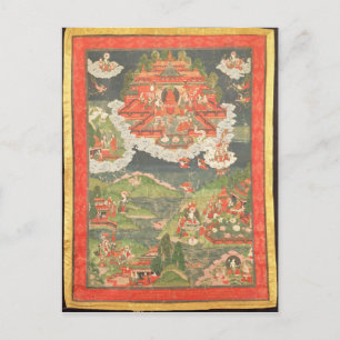 Thangka av Amitabhas paradise Vykort