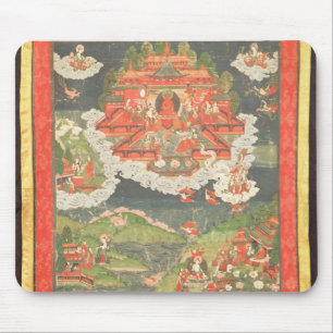 Thangka av paradiset av Amitabha Musmatta