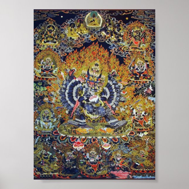 Thangka Yamantaka Print Poster (Framsidan)