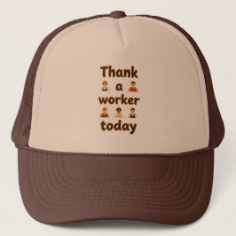 Thank a Worker Today Minimal Typography Design Keps