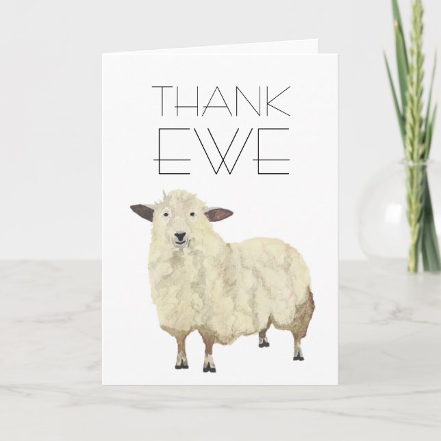 "THANK EWE"-kort Tack Kort (Framsida)