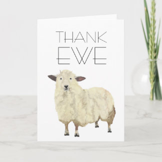 "THANK EWE"-kort Tack Kort