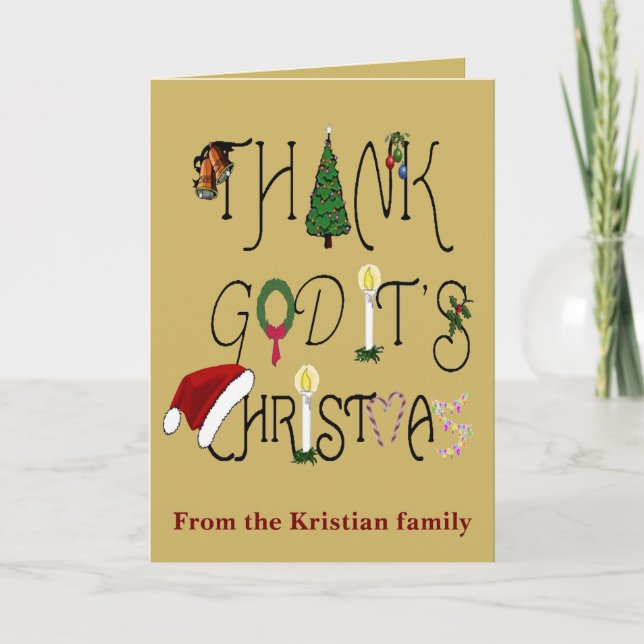 Thank God It's Christmas Commercial Irony Kort (Framsida)