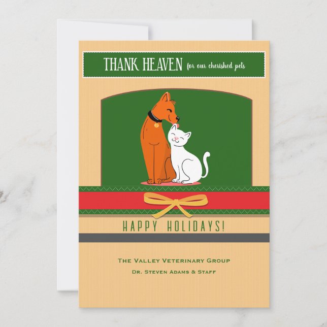 Thank Heaven for Pets Greeting Card Julkort (Framsida)