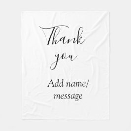 Thank you add name message simple stylish calligra fleecefilt
