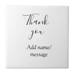 Thank you add name message simple stylish calligra kakelplatta