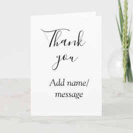 Thank you add name message simple stylish calligra kort