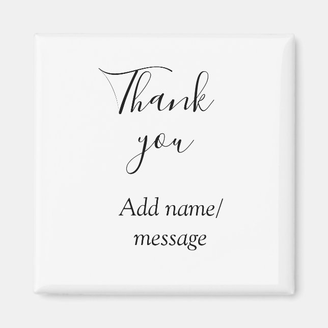 Thank you add name message simple stylish calligra magnet (Framsidan)