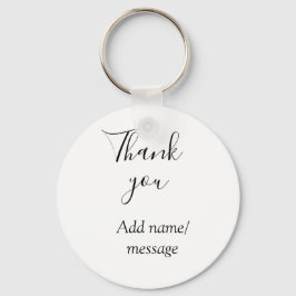 Thank you add name message simple stylish calligra nyckelring