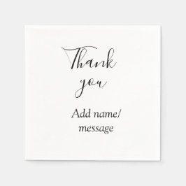Thank you add name message simple stylish calligra pappersservett