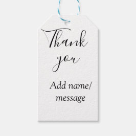 Thank you add name message simple stylish calligra presentetikett