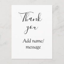 Thank you add name message simple stylish calligra